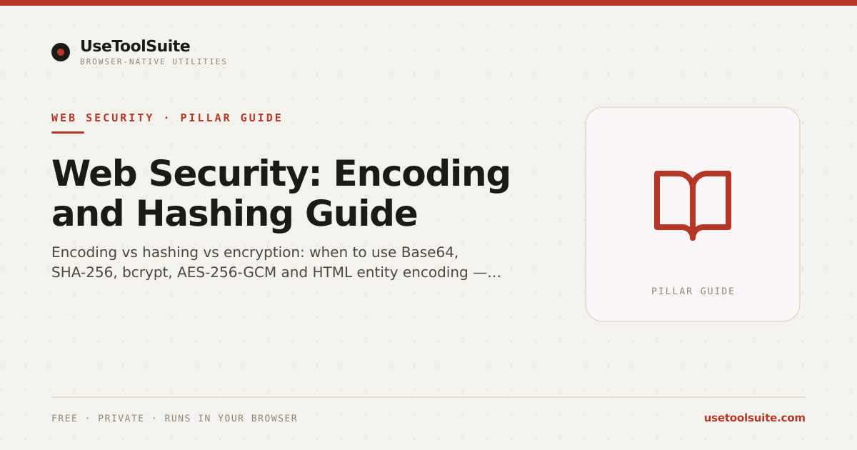 Web Security: Encoding and Hashing Guide | UseToolSuite