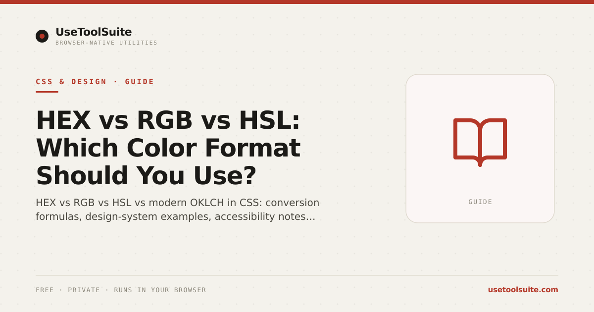 HEX vs RGB vs HSL: Which Color Format Should You Use? | UseToolSuite