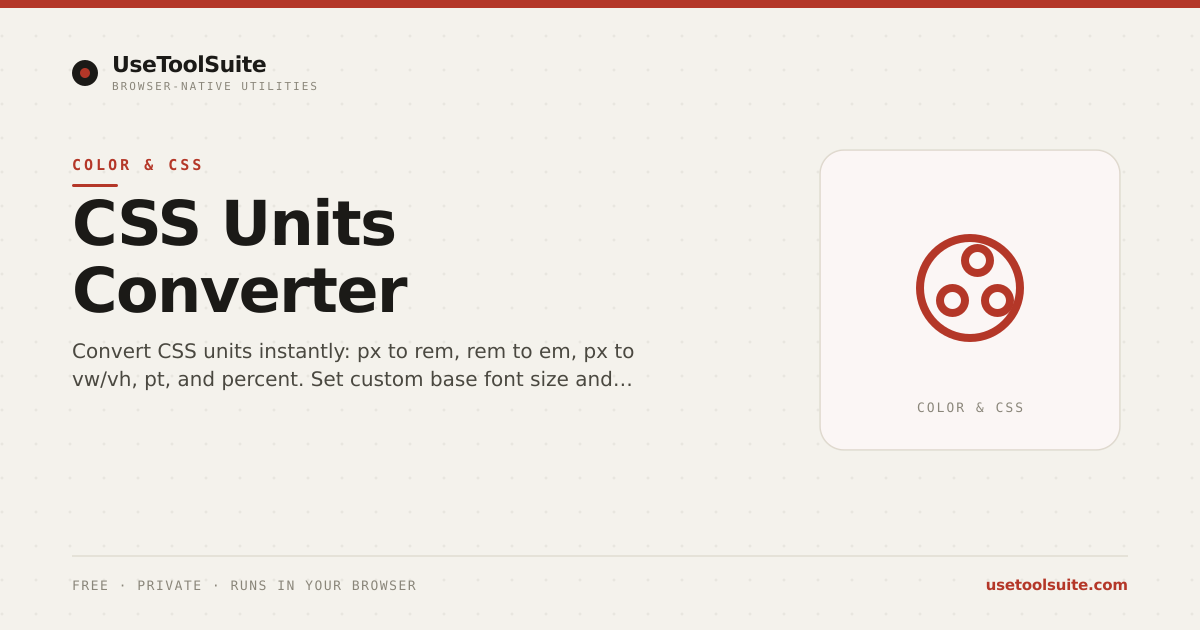 CSS Units Converter — Free Online Tool | UseToolSuite