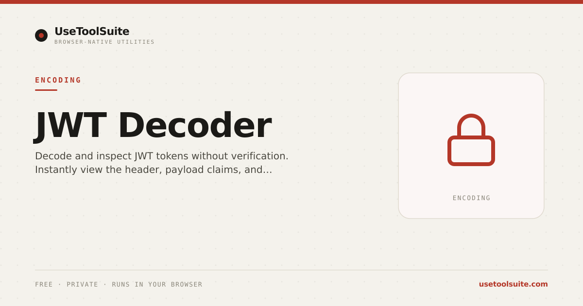 JWT Decoder — Free Online Tool | UseToolSuite