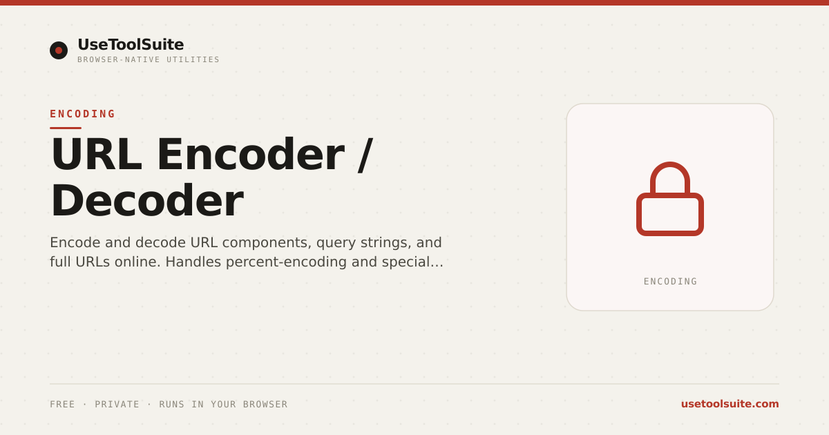 URL Encoder / Decoder — Free Online Tool | UseToolSuite